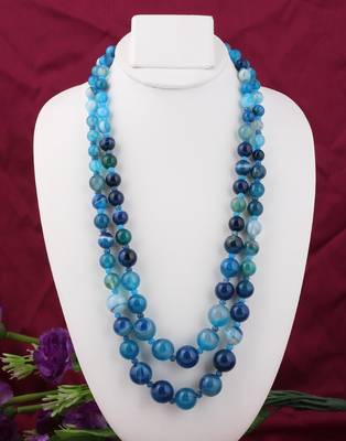 Blue agate necklaces 1
