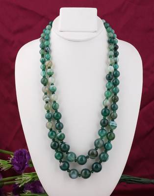 Green agate necklaces 1