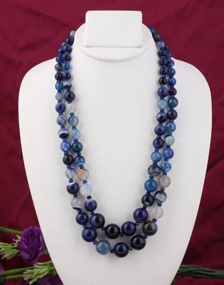 Blue agate necklaces 1