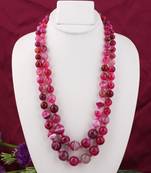Pink agate necklaces