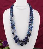 Blue agate necklaces