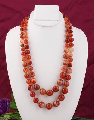 Orange agate necklaces 1