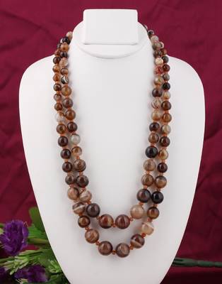 Brown agate necklaces 1