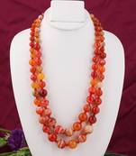 Orange agate necklaces