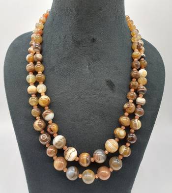 Brown agate necklaces 2
