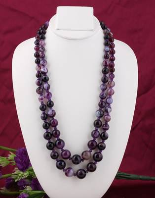 Purple agate necklaces 1