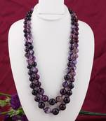 Purple agate necklaces