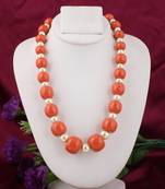 Orange coral necklaces