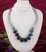 Blue agate necklaces