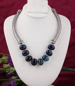 Blue agate necklaces