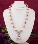 Brown pearl necklaces