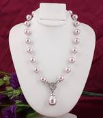 Pink pearl necklaces