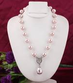 Pink pearl necklaces