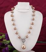 Brown pearl necklaces