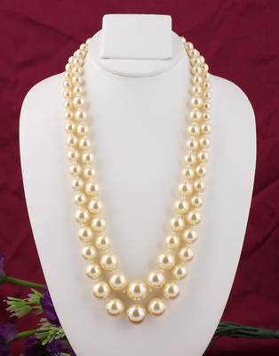 Yellow pearl necklaces 1