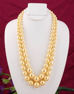Yellow pearl necklaces 1