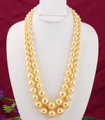 Yellow pearl necklaces