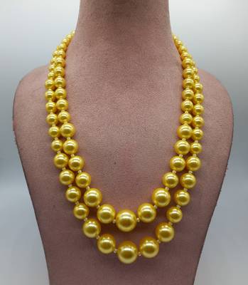 Yellow pearl necklaces 2
