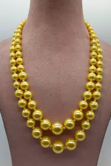 Yellow pearl necklaces