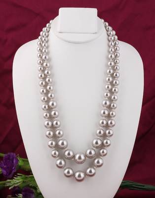 Grey pearl necklaces 1