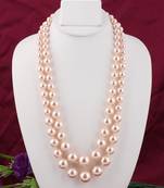 Pink pearl necklaces