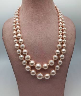 Pink pearl necklaces 2