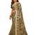 Vishal Prints Grey And Brown Printed Chiffon Brasso Saree With Fancy Lace Border