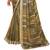 Vishal Prints Grey And Brown Printed Chiffon Brasso Saree With Fancy Lace Border