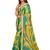 Vishal Prints Tea Green Printed Chiffon Brasso Saree With Fancy Lace Border