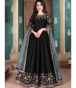 Black Golden Embroidered Anarkali Suit