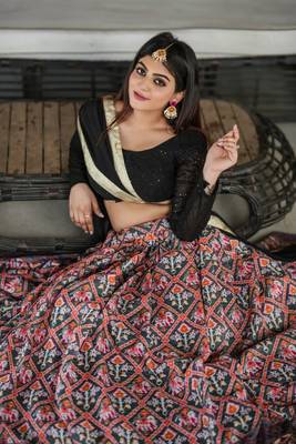 Voolka Patola Style  Maslin Silk Fabric With Digital Printed Designer Lehenga Choli For Women 3