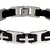 3D Cross Biker Black Silver Surgical Stainless Steel Bracelet for Men