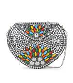 Anekaant Mosaic Silver & Multi Metal Embellished Clutch
