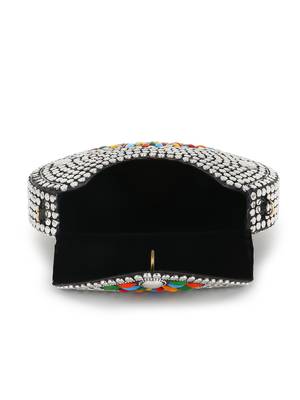 Anekaant Mosaic Silver & Multi Metal Embellished Clutch 4
