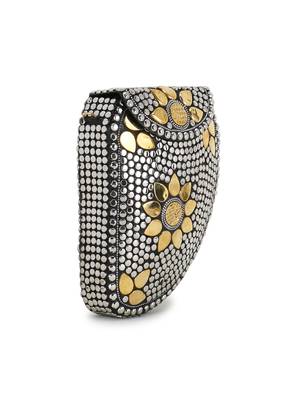 Anekaant Cask Silver & Gold Metal Embellished Clutch 2