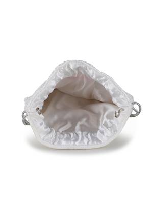 Dangle White & Multi Velvet Floral Embellished Potli 4