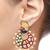 Peacock Chaand Bali 22 K Gold Plated Maroon Green Blue Pearl Jhumki Earring for Women