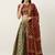 Mehndi colour Silk (Jacquard) Zari Weaving Work Semi Stitched Lehenga Choli With Dupatta