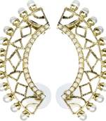 Filigree Gold PLated Pearl Ear Cuff Pair Earring For Women