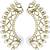 Filigree Gold PLated Pearl Ear Cuff Pair Earring For Women