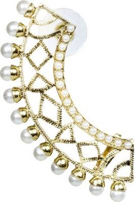 Filigree Gold PLated Pearl Ear Cuff Pair Earring For Women 2