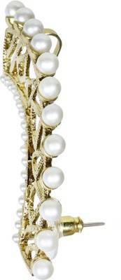 Filigree Gold PLated Pearl Ear Cuff Pair Earring For Women 3