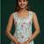 Sky-blue embroidered faux georgette salwar
