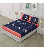 Ridan multicolour printed kids double bed sheet with pillow cover