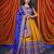 Yellow or Blue Zari Woven Banarasi Silk Anarkali Gown with Dupatta