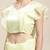 Light Yellow colour plain Pallu lace border jimi silk saree with unstitched blouse  