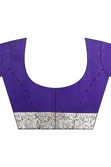 Purple woven satin saree with blouse