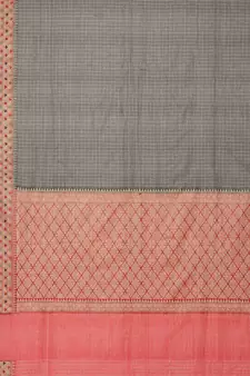 Black woven cotton saree with blouse