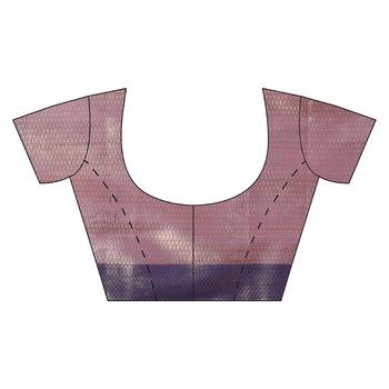 Pink woven kanchipuram silk saree with blouse 5