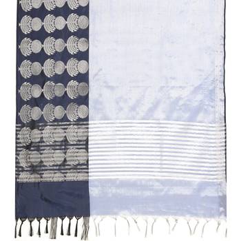 Blue woven Faux kanchipuram silk saree with blouse 3